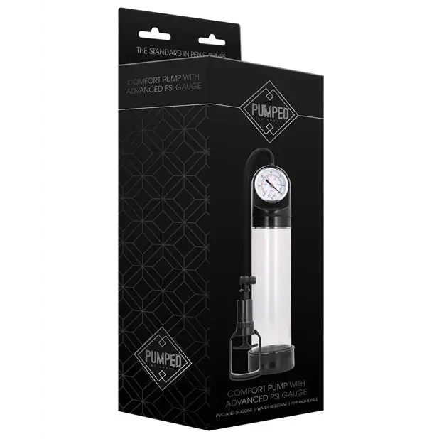 Shots Pumped Comfort Pump w/Advanced PSI Gauge, Transparent
