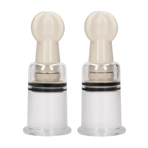 Shots Pumped Nipple Suction Set, Medium Clear