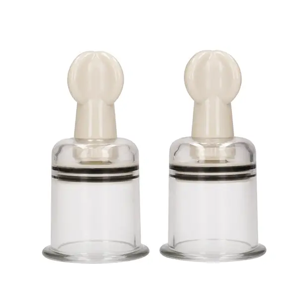 Shots Pumped Nipple Suctions Set, Large Clear