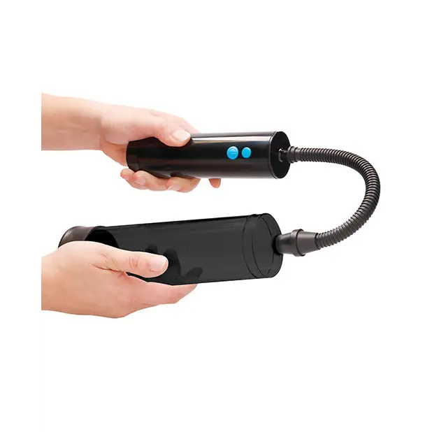 Shots Pumped Rechargeable Extreme Power Pump w/Free Silicone Cock Ring, Black