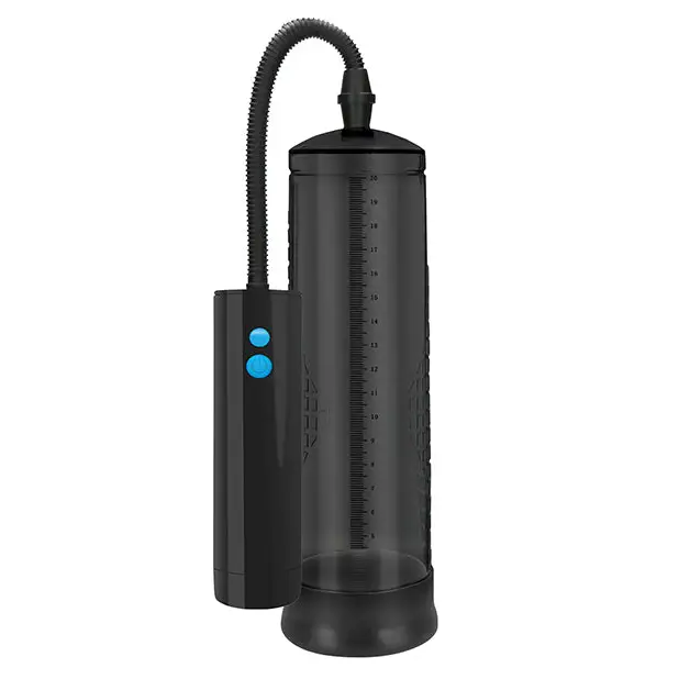 Shots Pumped Rechargeable Extreme Power Pump w/Free Silicone Cock Ring, Black