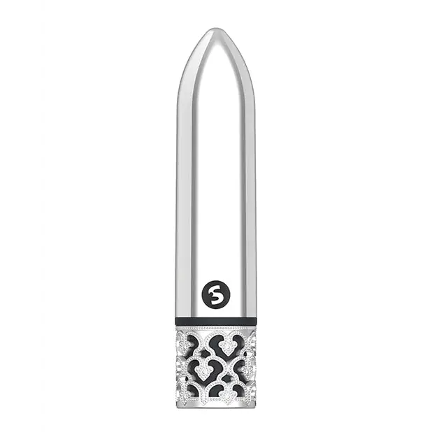 Shots Royal Gem Glamour Rechargeable Bullet, Silver