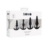 Shots Sono No. 8 Butt Plug, Black Set of 4