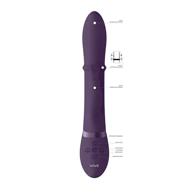 Shots Vive Halo Up & Down Ring G-Spot Rabbit - Purple - Vibrators