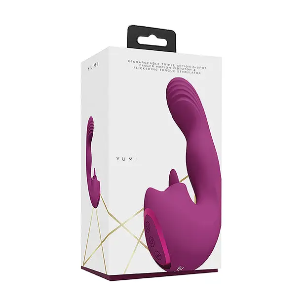 Shots Yumi Triple Action G-Spot Vibrator & Stimulator - Pink - Vibrators