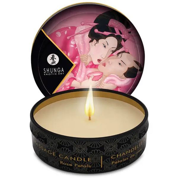 Shunga Aphrodisia Mini Candlelight Massage Candle, 1 oz Roses