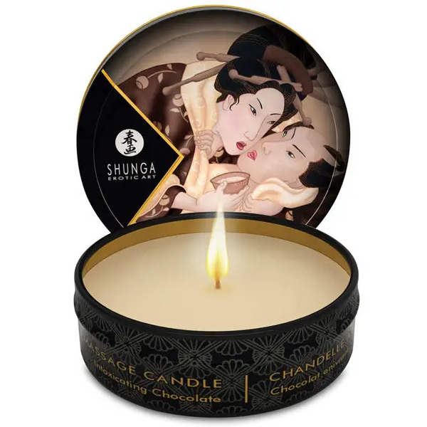 Shunga Excitation Mini Candlelight Massage Candle, 1 oz Intoxicating Chocolate
