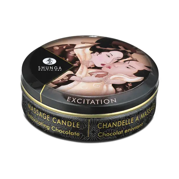 Shunga Excitation Mini Candlelight Massage Candle, 1 oz Intoxicating Chocolate