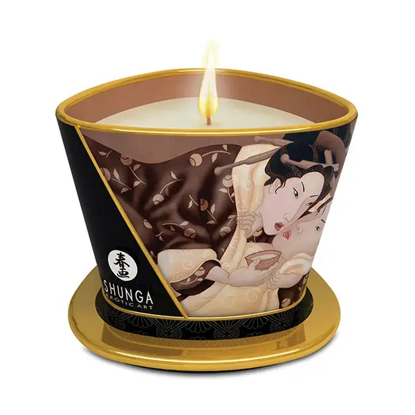 Shunga Massage Candle Excitation, 5.7 oz Intoxicating Chocolate