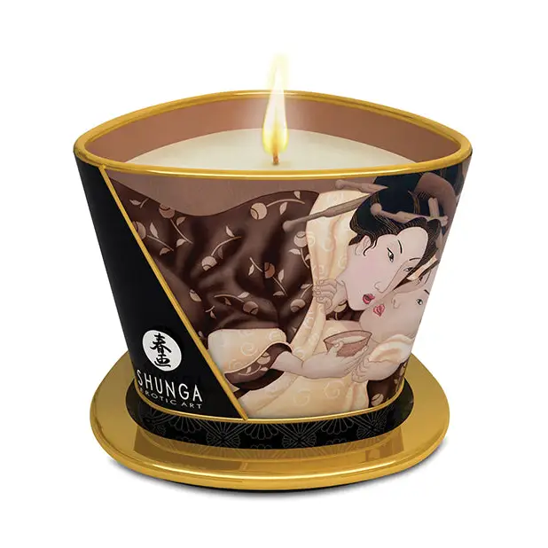 Shunga Massage Candle Excitation, 5.7 oz Intoxicating Chocolate