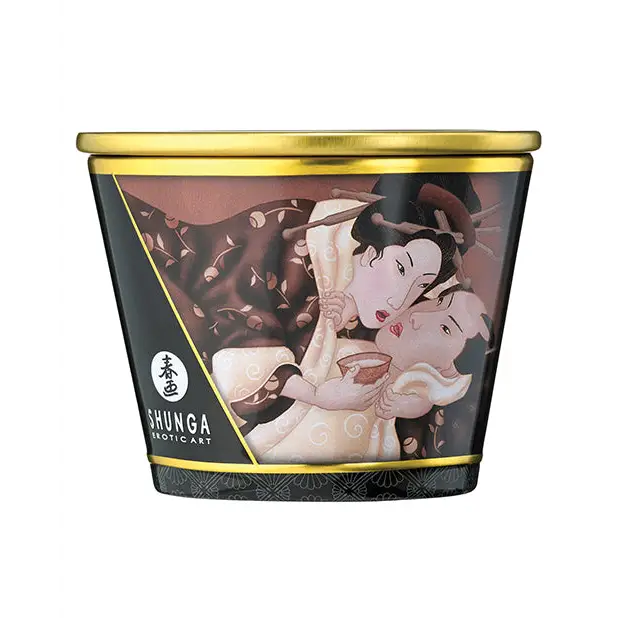 Shunga Massage Candle Excitation, 5.7 oz Intoxicating Chocolate