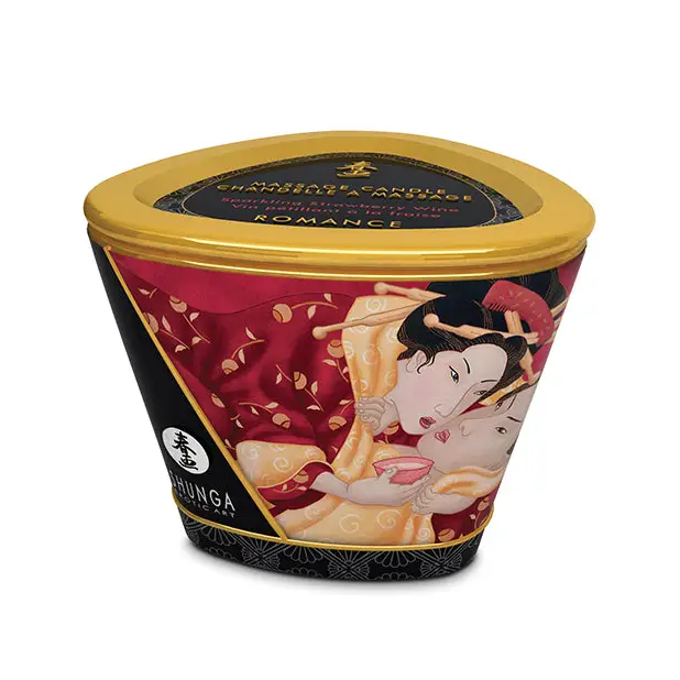 Shunga Massage Candle Romance, 5.7 oz Strawberry Wine