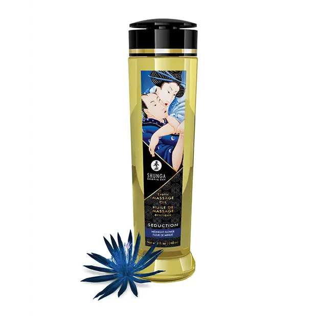 Shunga Massage Oil, 8 oz Midnight Flower