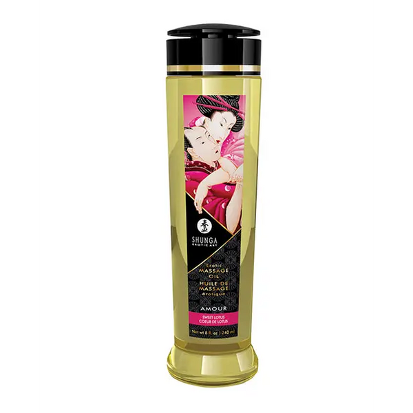 Shunga Massage Oil, 8 oz Sweet Lotus