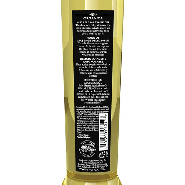 Shunga Organica Kissable Massage Oil, 8 oz Almond Sweetness