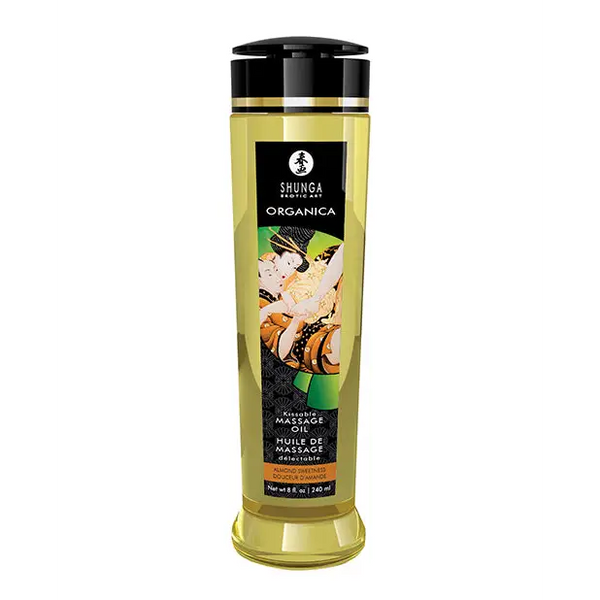 Shunga Organica Kissable Massage Oil, 8 oz Almond Sweetness