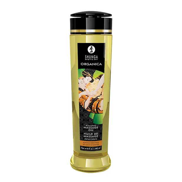 Shunga Organica Kissable Massage Oil, 8 oz Almond Sweetness