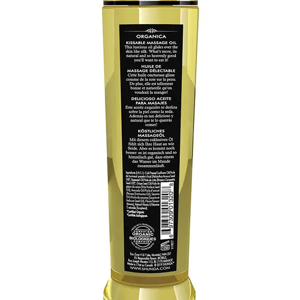 Shunga Organica Kissable Massage Oil, 8 oz Maple Delight