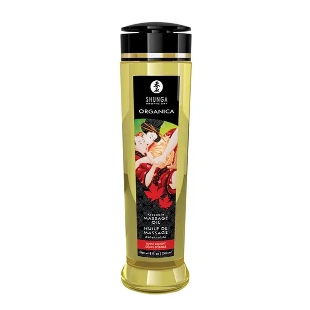 Shunga Organica Kissable Massage Oil, 8 oz Maple Delight