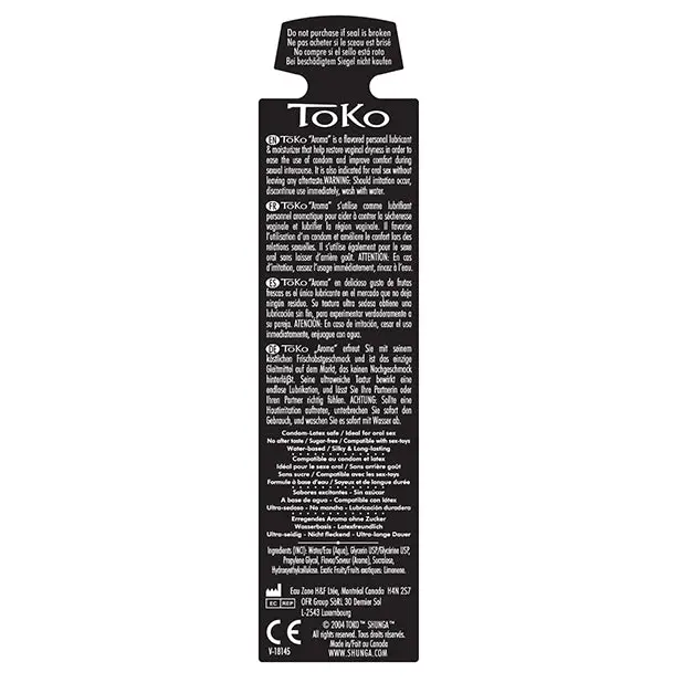 Shunga Toko Aroma Flavoured Lubricant, 5.5 oz Melon Mango
