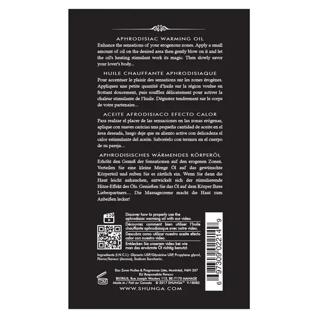 Shunga Warming Oil, 3.5 oz Creamy Love Latte