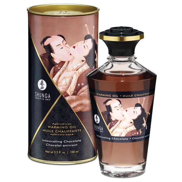 Shunga Warming Oil, 3.5 oz Intoxicating Chocolate