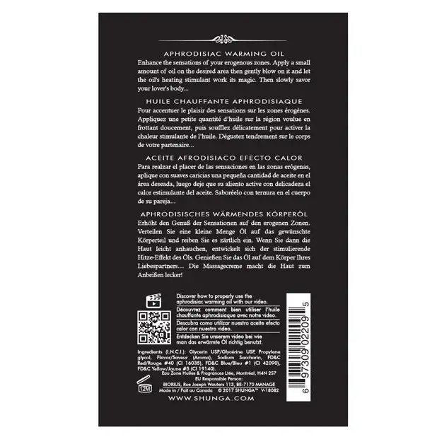 Shunga Warming Oil, 3.5 oz Intoxicating Chocolate