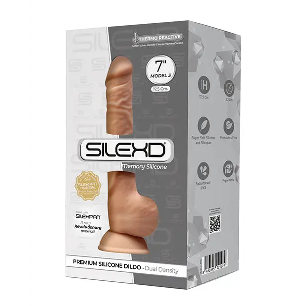 SilexD Model 3 7’’ Silexpan Memory Silicone Dildo - Ivory - Dongs & Dildos