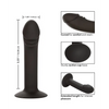 Silicone Curved Anal Stud - Black - Anal Products