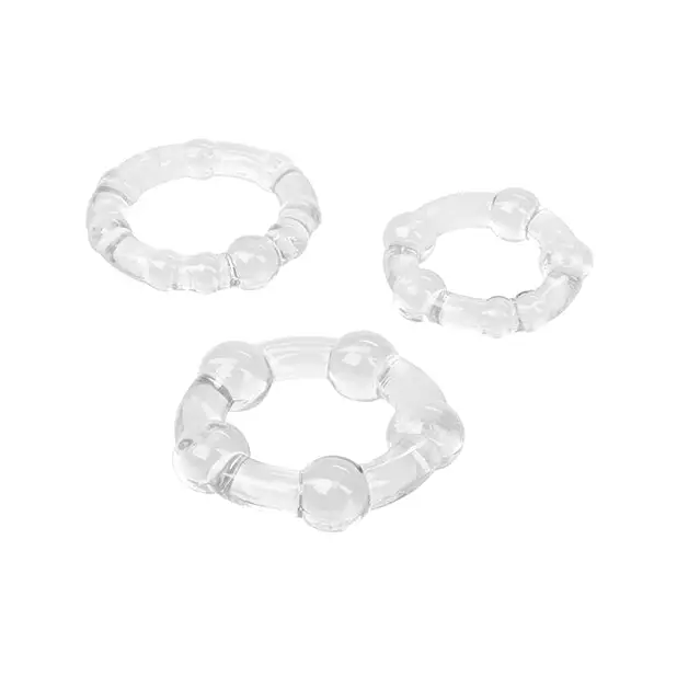 Silicone Island Rings - Clear - Penis Enhancement