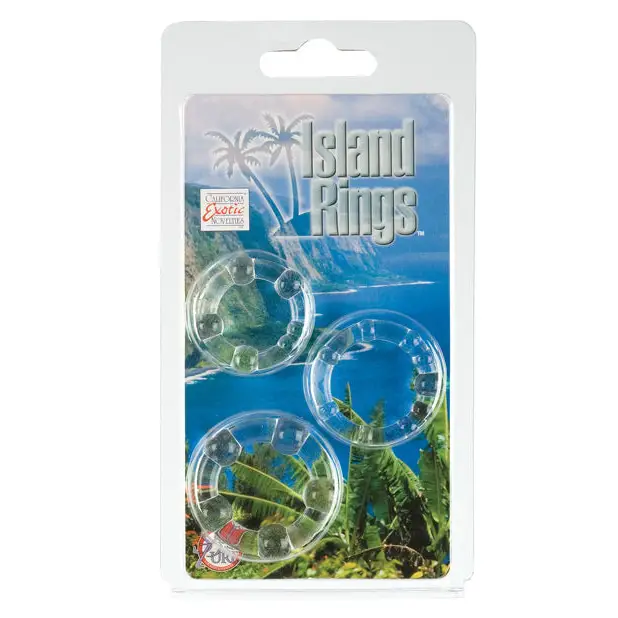 Silicone Island Rings - Clear - Penis Enhancement
