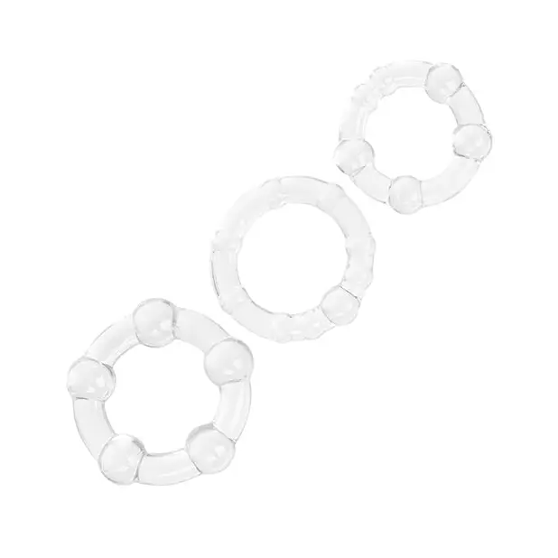 Silicone Island Rings - Clear - Penis Enhancement
