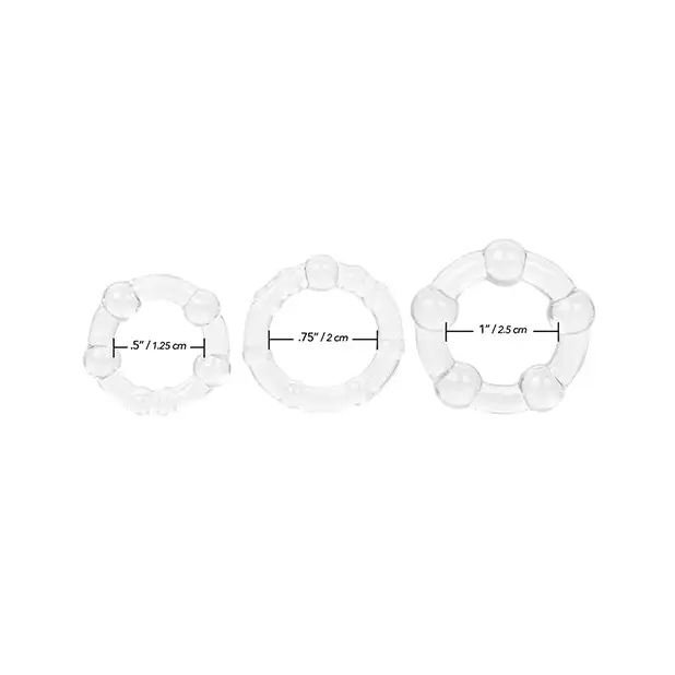 Silicone Island Rings - Clear - Penis Enhancement