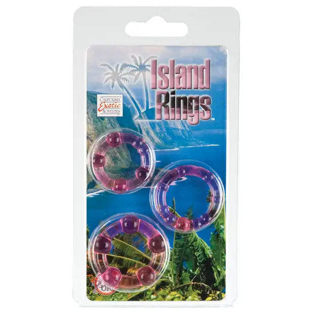 Silicone Island Rings - Pink - Penis Enhancement