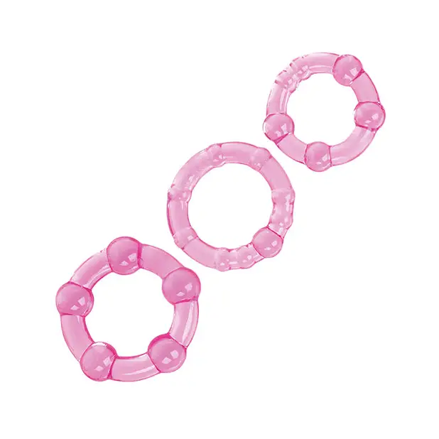 Silicone Island Rings - Pink - Penis Enhancement