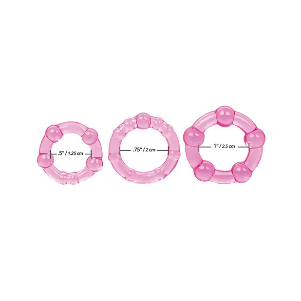Silicone Island Rings - Pink - Penis Enhancement