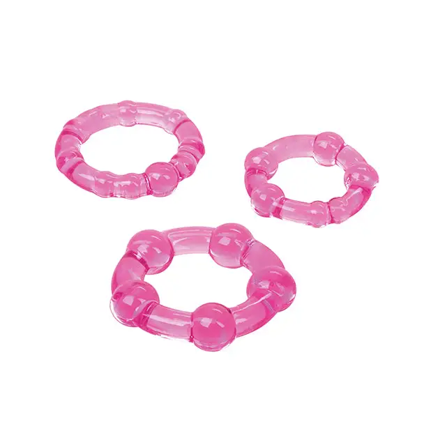 Silicone Island Rings - Pink - Penis Enhancement