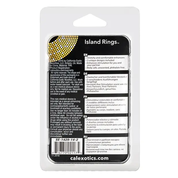 Silicone Island Rings - Purple - Penis Enhancement