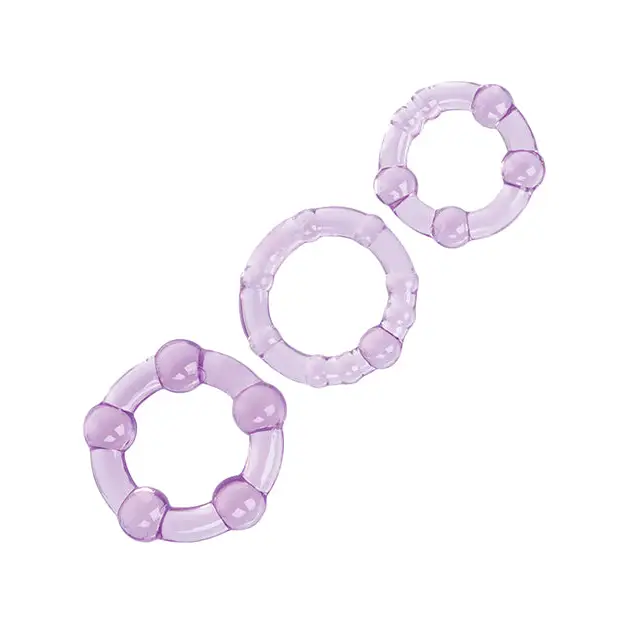 Silicone Island Rings - Purple - Penis Enhancement