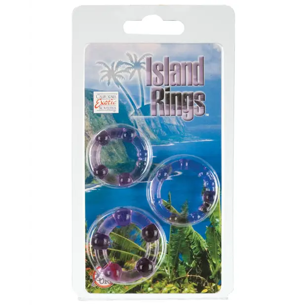 Silicone Island Rings - Purple - Penis Enhancement