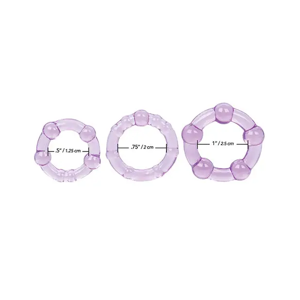 Silicone Island Rings - Purple - Penis Enhancement