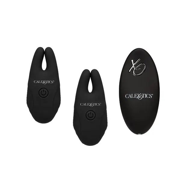 Silicone Nipple Clamps w/Remote, Black