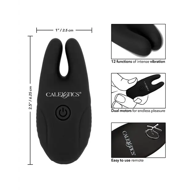 Silicone Nipple Clamps w/Remote, Black