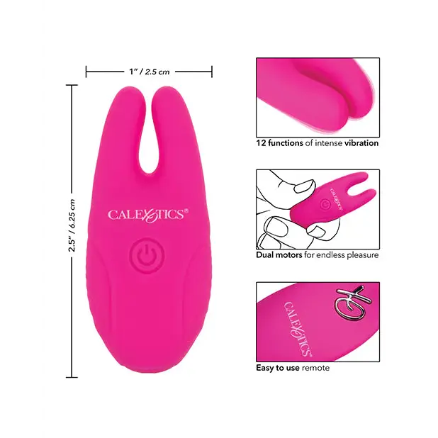 Silicone Nipple Clamps w/Remote, Pink