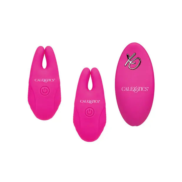Silicone Nipple Clamps w/Remote, Pink