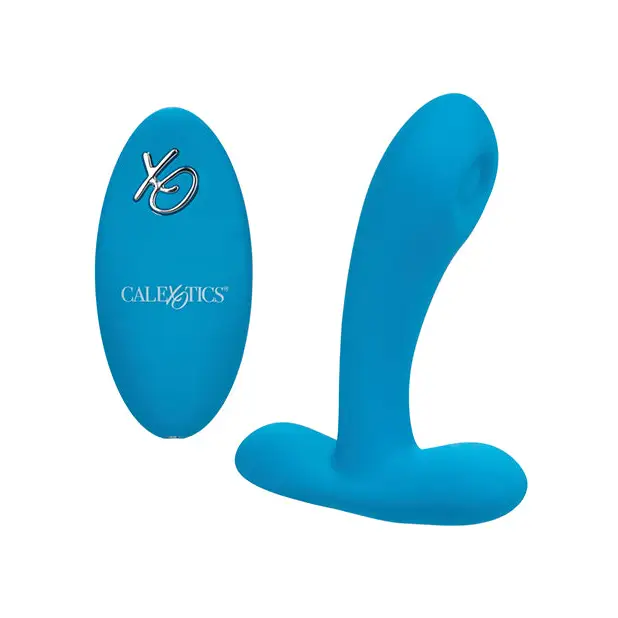 Silicone Pulsing Pleaser w/Remote, Blue