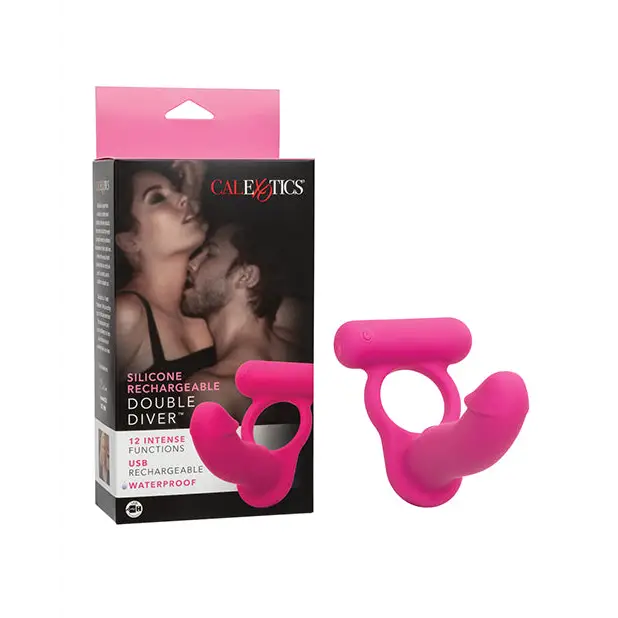 Silicone Rechargeable Double Diver, Pink