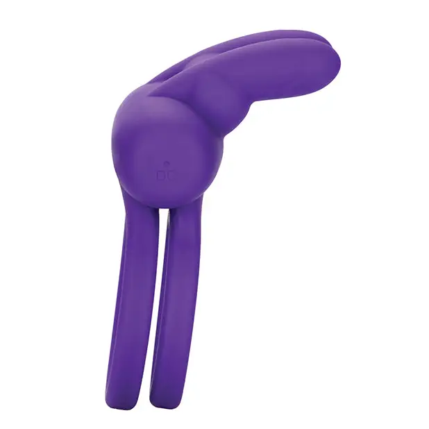 Silicone Rechargeable Rockin’ Rabbit Enhancer - Purple - Penis Enhancement