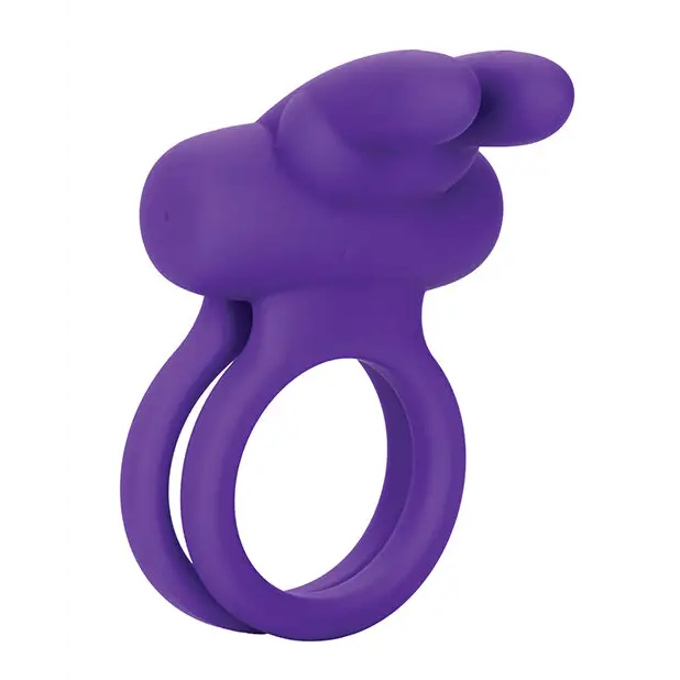 Silicone Rechargeable Rockin’ Rabbit Enhancer - Purple - Penis Enhancement