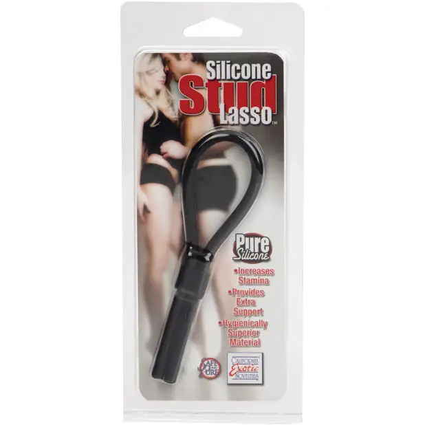 Silicone Stud Lasso - Black - Penis Enhancement